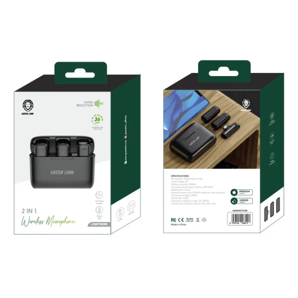 میکروفن یقه ای گرین لاین مدل 2in1 WIRELESS LITHTNING - Image 4