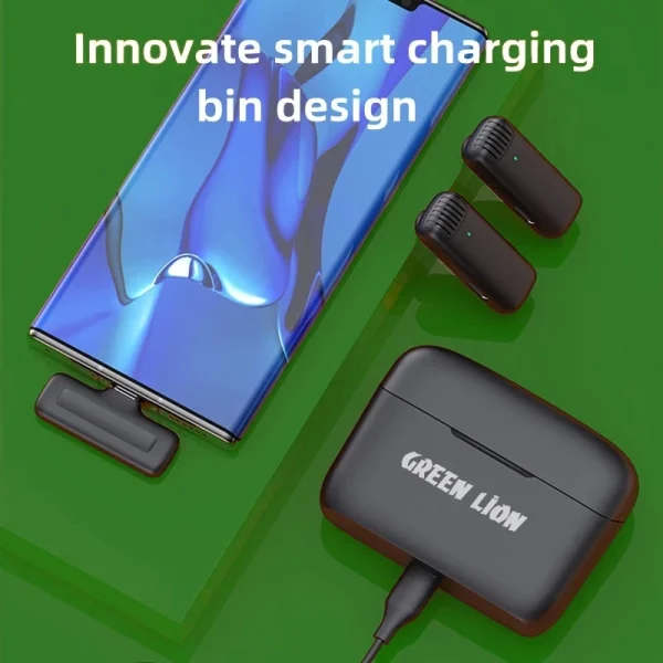 میکروفن یقه ای گرین لاین مدل 2in1 WIRELESS LITHTNING - Image 3