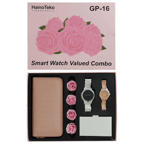 ساعت هوشمند هاینوتکو مدل GP-16 | دارای 3 بند. ساعت عقربهای. کیف پول