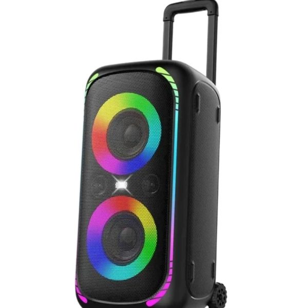 اسپیکر بلوتوثی پرودو مدل Porodo Soundtec 640W Party Speaker with Trolley PD-BASHX-BK