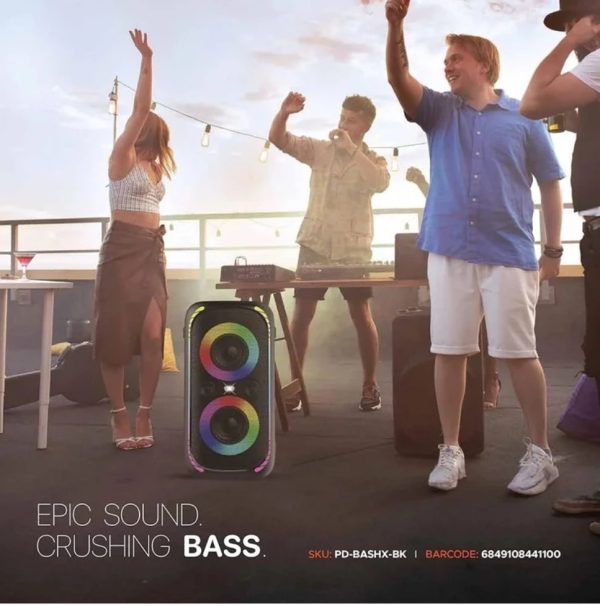 اسپیکر بلوتوثی پرودو مدل Porodo Soundtec 640W Party Speaker with Trolley PD-BASHX-BK - Image 4