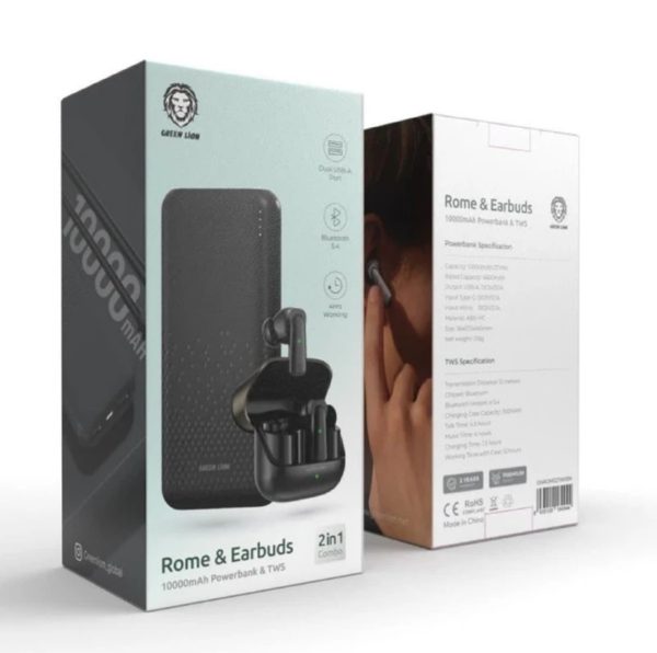 هدفون بلوتوثی گرین لاین مدل ROME AND EARBUDS به همراه پاوربانک - Image 2