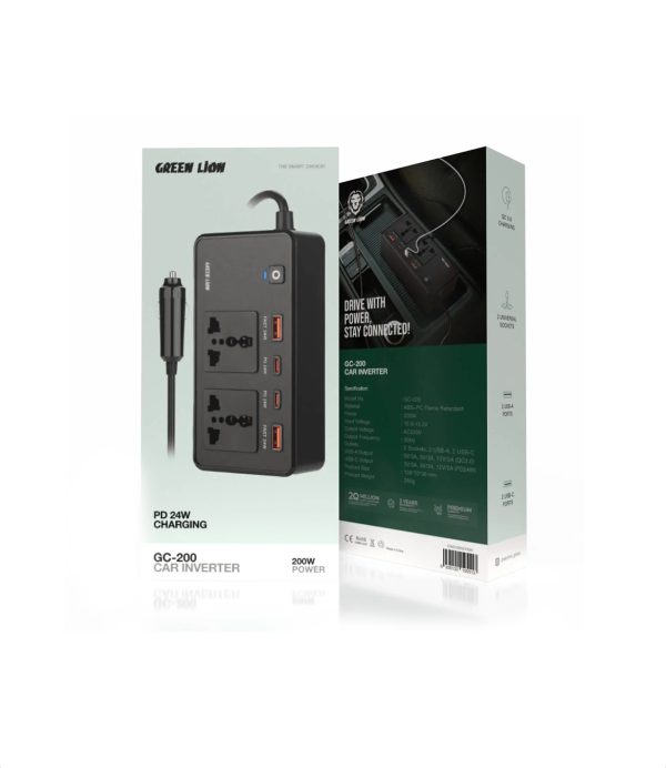 اینورتر گرین لاین Green Lion GC-200 Car Inverter - Image 3
