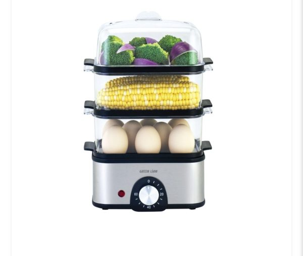تخم مرغ پز سه طبقه گرین لاین مدل Green Lion 3-tier egg cooker - Image 2