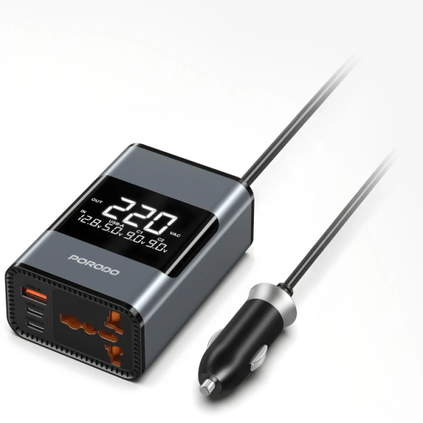 اینورتر برق خودرو 200 واتی Porodo PDFWCH067