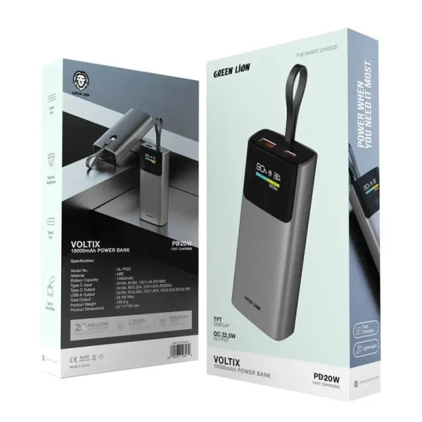 پاوربانک گرین لاین مدل VoltixGNVLTX10KGY ظرفیت 10000 میلی آمپر - Image 5