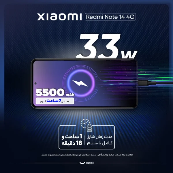 گوشی موبایل شیائومی مدل Redmi Note 14 4G دو سیم کارت ظرفیت 256 گیگابایت و رم 8 گیگابایت - Image 5