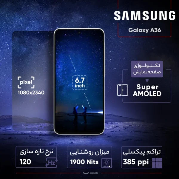 گوشی موبایل سامسونگ مدل Galaxy A36 دو سیم کارت ظرفیت 256 گیگابایت و رم 8 گیگابایت - ویتنام - Image 6