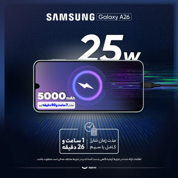 گوشی موبایل سامسونگ مدل Galaxy A26 دو سیم کارت ظرفیت 256 گیگابایت و رم 8 گیگابایت - ویتنام - Image 6