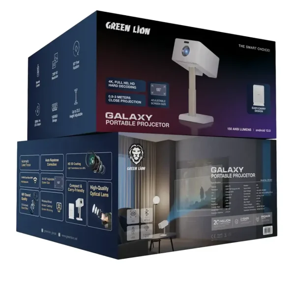 ويدئو پروژكتور گلكسي گرين لاين Green Lion Galaxy Portable Projector GPJ4K5 - Image 4