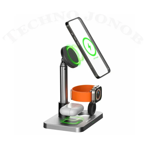 استند شارژ وایرلس 3 کاره گرین Green Lion 3in1 Telescopic Wireless Charger