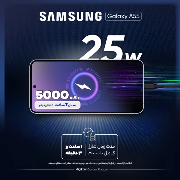 گوشی موبایل سامسونگ مدل Galaxy A55 دو سیم کارت ظرفیت 256 گیگابایت و رم 8 گیگابایت - ویتنام - Image 5